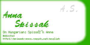 anna spissak business card